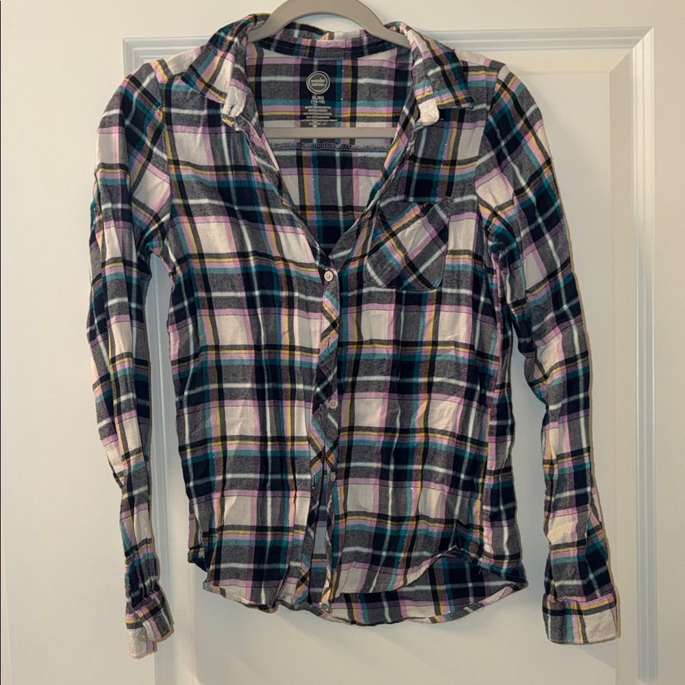 Wonder Nation Multicolor Plaid Shirt